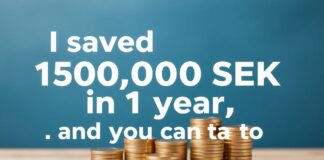 Så sparade jag 150 000 kr på 1 år – och du kan också! I saved 150,000 SEK in 1 year – and you can too!